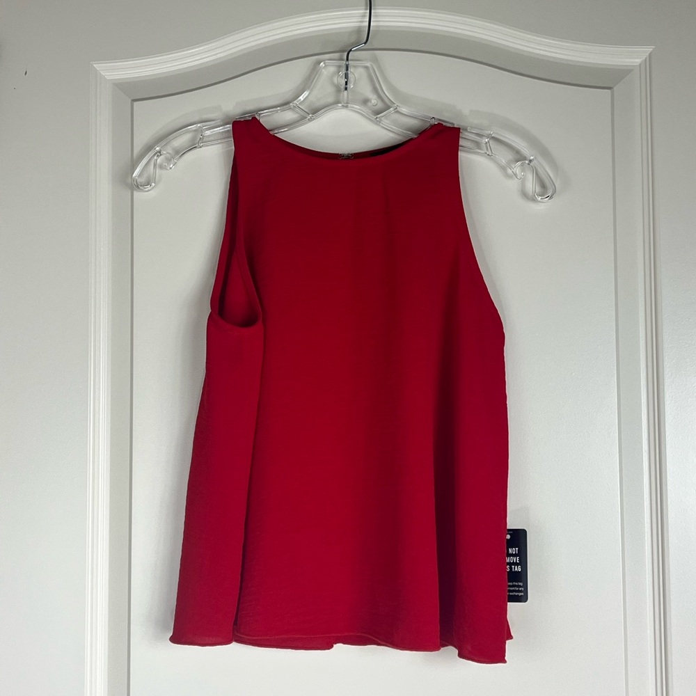 Express Red Sleeveless Blouse